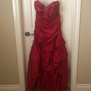 Evening gown by David’s Bridal